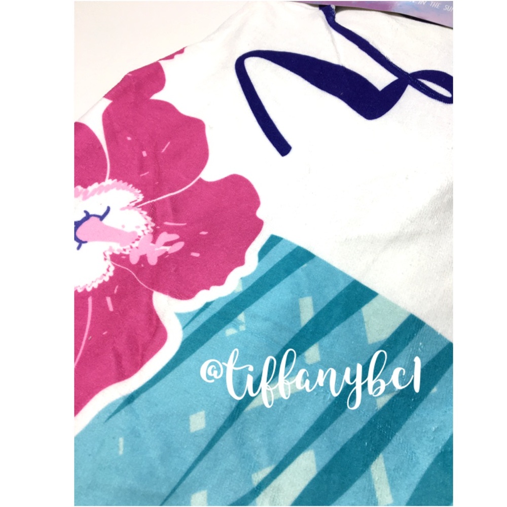 ❤️GIFTED❤️Big Round Beach Towel with Aloha Summer - Picture 5 of 7